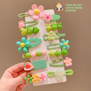 TEMU 14pcs 귀여운 달콤한 여인 헤어 액세서리 세트, 다양한 레진 헤어 클립, 미끄럼 방지 미니 바렛, 패션 데일리 헤어 장식, 꽃, 토끼 디자인, 소녀들을 위한 이상적인 생일, 휴일, 신년 선물, 파티 의상 액세서리, 카니발/마르티그라스/마스케라드