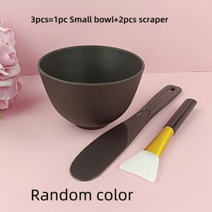 TEMU 1세트 실리콘 페이셜 마스크 혼합 그릇 키트, DIY & 머드 마스크 준비용 애플리케이터 브러시 & 스패출라 포함, 무향 - 가정 및 미용실 사용에 적합, 페이셜 마스크 준비 도구 키트