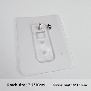 TEMU 4x10mm 나일프리 강력하고 무표지 욕실 선반 스크루 스티커, 벽걸이용 대형 자체 접착식 선반 스크루 스티커, 플라스틱, 쉬운 설치, 후크