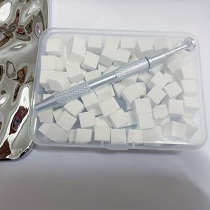 TEMU 2가지 색상의 미니 두부 블록 네일 아트 그라데이션 스펀지, 특수 블러쉬 스퀘어 스크래치 펜으로 원하는 모양 쉽게 만들기