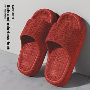 TEMU 여성용 두꺼운 미끄럼 방지 밑창이 있는 EVA 슬립온 슬리퍼 - 가벼운 실내/외부 해변 샌들, 집과 수영장 옆에서 편안한 쿠션감, 생동감 넘치는 색상(핑크/그린/베이지)