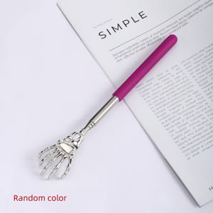TEMU 1pc 텔레스코픽 골격 손 스크래처 및 마사지기 - 스테인레스 스틸, 조절 가능한 길이 7.5인치 ~ 27.5인치, 휴대용 골격 손 디자인 백 스크래처 - 어머니의 날, 아버지의 날 및 특별한 기념일을 위한 이상적인 선물, 백 스크래칭 도구 | 골격 손 디자인 | 조절 가능한 길이, 긁는 포스트