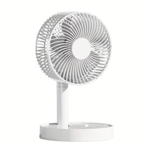 TEMU 1개 컴팩트 USB 데스크 팬, 3-in-1 다기능 접이식 선풍기 - 터치 컨트롤 조명, 리튬 배터리 구동, 홈/사무실/주방/캠핑용 소형 원형 선풍기 | 플라스틱 케이스, 부드러운 소리, 완벽한 이스터 선물|책상|캠핑선풍기|서큘레이터선풍기