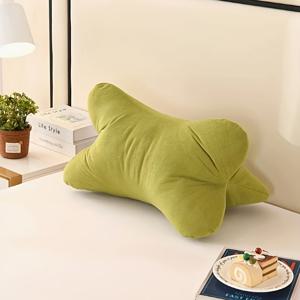 TEMU 618 카니발 할인, 신제품 3D 삼각형 릴렉스 베개 코어 - 침대, 소파, 의자용 독서베개, 100% 폴리에스터 충전재와 커버 포함, 인체공학적 등과 목 지지, 세탁기 사용 가능, 어깨·목·등 통증 완화, 침실·거실·사무실·기숙사 장식에 이상적인 편안한 라이트 베이지