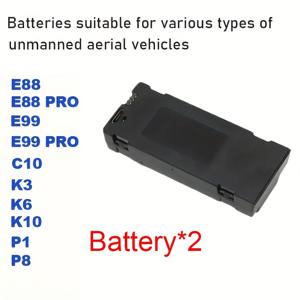 TEMU 드론용 고성능 배터리, E88, E99, K6, K10, K12, K13용 3.7V 대용량 충전식 리튬 폴리머 배터리 - 초장시간 비행 시간, 드론용 이상적인 선물, 내구성이 뛰어난 드론 배터리 | 컴팩트 드론 배터리 | 충전식 배터리, 드론 배터리 교체|드론