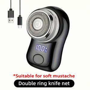 TEMU 최신 남성용 전기 면도기 미니 쉐이버, USB 수염 면도기, 언제 어디서나 쉬운 면도, 외출 및 차량/가정 사용을 위한 설계된 면도 도우미, 축제 선물로 완벽