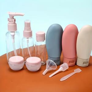 TEMU 여행용 키트 11개 세트 - 샴푸, 컨디셔너, 로션, 비누, 샤워 젤 등에 적합한 빈 채우기 여행 용기