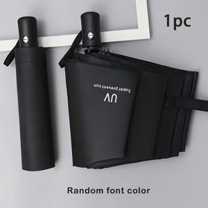 TEMU 8-리브 자동 접이식 우산, 여행 및 야외용 선쉐이드, 심플하고 세련된 디자인, 아버지의 날, 크리스마스, 할로윈 선물에 완벽한 7가지 컬러 선택 가능