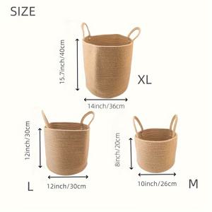 TEMU 3pcs 직사각형 줄티 세탁 바구니, 직조, 직물, 손잡이가 있는 욕실, 거실에 있는 더러운 옷, 장난감 및 담요 보관, 세탁 바구니|빨래바구니|이불정리함
