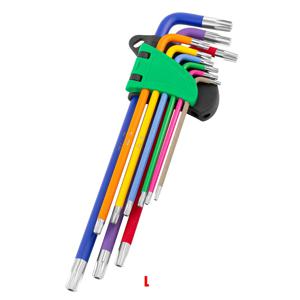 TEMU 9개 짜리 토크스 키 세트, T10-T50 스타 렌치 키, 크롬 바나듐 강철, 구멍이 있는 L 자형 키, 전자 및 자동차 수리용 정밀 드라이버 키트