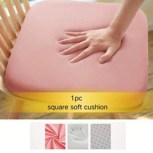 TEMU 1pc 초고급 사각형 시트 쿠션 - 고밀도 폴리에스터 섬유, 편안하고 인간공학적인 디자인, 사무실, 자동차 및 가정용, 핑크, 사무실 시트 쿠션 | 편안한 시트 쿠션 | 내구성 있는 시트 쿠션, 쿠션 시트
