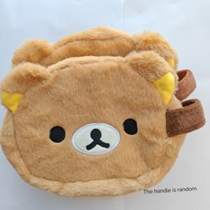 TEMU 대용량 귀여운 곰 메이크업 백 - 휴대용 여행 화장품 정리함, 부드러운 갈색 털과 검은 눈, 핑크 코, 사진 기어 및 메이크업 브러시, 립스틱을 위한 컴팩트 코스메틱 파우치 - 여성, 사진 애호가, 곰 디자인 메이크업 백, 내구성 있는 지퍼 클로저