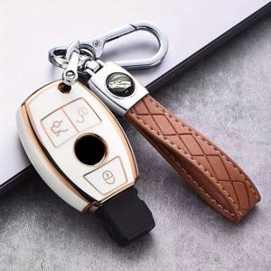TEMU 벤츠 CLS CLA GL R SLK AMG A B C S 클래스 리모컨용 TPU 자동차 리모컨 키 플립 커버