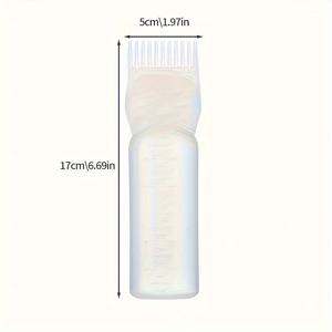 TEMU 1개 - 성인용 2-in-1 헤어 염색 애플리케이터 병과 빗, 일반 헤어 타입용 플라스틱 루트 컬러 오일 디스펜서, 살롱 도구 및 액세서리, 다용도 병|세련된 살롱 액세서리|웨이브 포인트 병, 헤어 살롱 용품