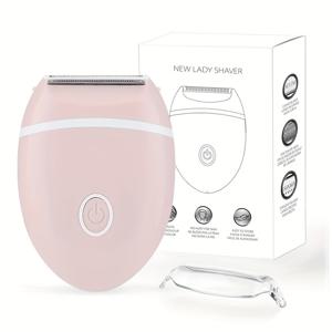 TEMU 여성용 컴팩트 무선 전기 면도기, 다리, 겨드랑이, 비키니 라인용 바디 헤어 트리머, 탈착식 헤드가 있는 휴대용 젖/건식 면도기, 배터리 작동(배터리 포함되지 않음)