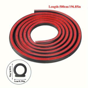 TEMU 16.4피트 블랙 EPDM 고무 자동차 도어 & 후드 씰 스트립 - 쉬운 설치, 모든 차량용 소음 절연