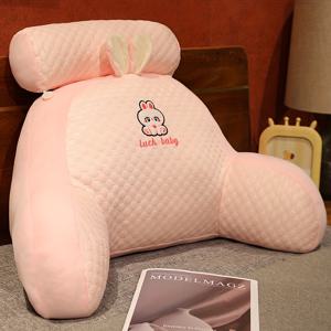 TEMU 1개 소프트 침대 옆 쿠션 - 대형 등받이 소파 베개, 기숙사 방 장식, 허리 친화적인 침대 머리 받침 폴리에스터 섬유 충전재|허리보호대|쇼파쿠션|쇼파침대