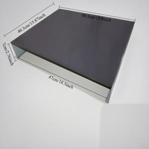 TEMU 1pc 스테인레스 스틸 가스 스토브 주최자 - 탑 마운트, 투명 코팅, 다층 주방 카운터 탑 스토리지 랙, 내구성 있는 가스 스토브 커버, 두꺼운 탄소 스틸, 현대 주방을 위한 공간 절약형 디자인, 현대 주방 액세서리, 내구성 있는 탄소 스틸, 스토브 주최자, 주방 카운터 탑 주최자