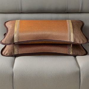 TEMU 1pc/2pcs/3pcs 여름 이브 넥 지원 밀감 베개 - 자연적인 통기성 아이스 직물, 인간 중심적인 경추 베개, 수면 도움을 위한 밀가루 껍질 충전, 모든 계절에 적합한 냉각 침구, 캐주얼 스타일, 여름 이브 소재, 침대용 베개