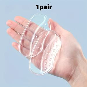 TEMU 1쌍/2쌍/5쌍 젤 발뒤꿈치 인서트, 투명 실리콘 미끄럼 방지 신발 깔창, 하이힐용 편안한 여성 반사이즈 쿠션
