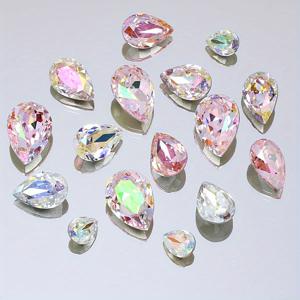 TEMU 30개 저자극성 K9 유리 네일 라인스톤 - 포인트백 3D 네일 아트 젬, 안전한 접착을 위한 뾰족한 바닥, 멀티 컬러 블링 비즈 & 매니큐어, 페디큐어, DIY 공예용 참