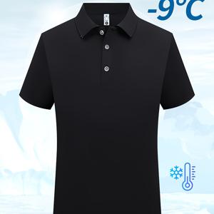 TEMU 피어슨 OBM 여름 남성 폴로 셔츠, 통기성이 좋은 캐주얼 스포츠 반팔, 단추가 달린 칼라, 대형 사이즈 및 단색으로 제공됩니다.|남자셔츠