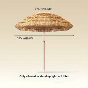 TEMU 1개 2m/1m 8/1m 6가지 그늘의 밀짚 우산, 보안 포스트, 빌라, 시각적 지역, 정원, 안뜰에 적합