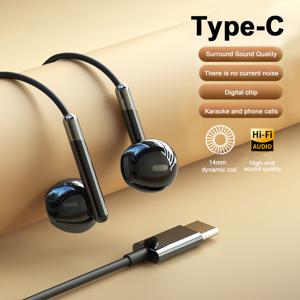 TEMU 갤럭시 S25 24 23 22 울트라용 HiFi 서라운드 사운드 노이즈 감소 타입 C 3.5mm 유선 이어버드