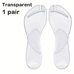 TEMU 1쌍의 자체 접착 젤 플립플롭 아치 패드, 부드러운 실리콘 소재로 제작된 발바닥 지지대가 있는 미끄럼 방지 및 충격 흡수 기능이 있는 하루 종일 편안한 디자인, 대부분의 슬리퍼에 적합, 남녀공용