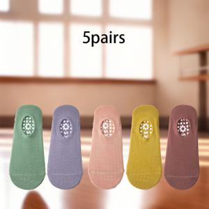 TEMU 5 쌍의 컬러풀한 저컷 미끄럼 방지 요가 양말, 미끄럼 방지 그립 도트가 있는 통기성이 좋은 습기를 흡수하는 소재 - , 체육관 및 요가용 - 기계 세척 가능, 올 시즌 운동용 양말, 요가 액세서리, 체육관 신발, 현대 양말 디자인, 내구성이 좋은 양말 소재