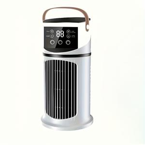 TEMU 16.91oz 대용량 물탱크 휴대용 에어컨 쿨링 팬, 3-in-1 가습기 기능, USB 충전식 컬러 조명, 9단계 속도조절, 실내외 사용 가능한 휴대용 데스크 팬|이동식에어컨|휴대용에어컨|이동형에어컨
