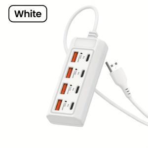 TEMU 빠른 충전 USB 전원 공급 8포트 충전 - 스마트폰, 태블릿, 노트북, HDTV/VPower용 컴팩트 파워 스트립 - 과전류 보호, 안전한 저전압 설계 - 홈 오피스, 책상, 콘센트 공유, 작업 공간 액세서리, 충전기, 내구성 있는 빌드, 멀티포트 충전기, 원격 근무자에게 이상적