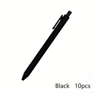 TEMU 0.5mm 초극세 볼펜 팁 10개, 검은색 라운드 볼펜, 편안한 그립감, 부드러운 필기, 사무용 메모 및 서명, 학교 필기용 완벽한 선택