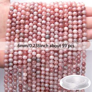 TEMU 4-10mm A+ 등급 선스톤, 반짝이는 화려한 천연 석영 비즈, DIY 주얼리 제작용 팔찌·목걸이·공예품 장식용, 생일선물 및 휴일 선물 액세서리, 크리스마스&할로윈 선물에 완벽한 비즈 세트 (탄성 끈 1롤 포함)