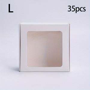 TEMU 35pcs 우아한 사각형 접은 선물 상자 - 갈색, 검정색, 흰색 크래프트 종이 상자, 창문 디자인으로 손수 만든 비누, 보석, 액세서리에 적합 - 결혼식, 생일, 모든 기회에 적합, 액세서리 보관 | 우아한 선물 상자 | 견고한 선물 상자, 보석용 선물 상자|폴딩박스