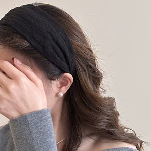 TEMU 여성용 우아한 셔폰 헤드밴드 - 넓은 브림으로 다용도 헤어 액세서리 - 스타일링, 스런칭 및 얼굴 마스크링 - 단일 패키지, 단색, 얼굴 스런칭 액세서리 | 셔폰 소재 헤드밴드 | 광택 있는 핏 헤드밴드|머리띠|쉬폰원피스