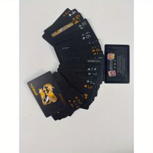 TEMU 1세트 블랙 로즈 플레이잉 카드 세트, 두 개의 주사위 포함 - PET 소재, 내구성 및 방수, 파티, 포커 게임 및 성인용으로 이상적 - 할로윈, 크리스마스, 추수감사절에 완벽