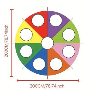 TEMU 팝업 팀 아웃도어 인터랙티브 게임 세트 (3개 풍선봉 + 1개 무지개 우산 포함) - 다인원 팀빌딩 활동, 학교 모임, 가족 모임 및 기업 행사용 할로윈·크리스마스 파티 용품