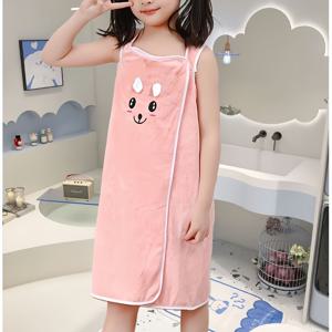 TEMU 1pc 귀여운 토끼 귀 수건 - 60*110 작은 스커트 - 착용 및 제거가 쉬움 - 초미세 섬유 부드럽고 편안함 - 착용 가능한 샤워 액세서리 - 욕실, 수영장, 침실에 적합 - 다양한 색상 제공|샤워타올