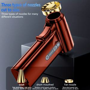 TEMU 130000RPM 휴대용 강력 헤어드라이어, USB 팬, 고속 공기 먼지 제거기, 무선 충전식 블로워, 차량/키보드/가정용, 실외 먼지 제거 및 눈 제거