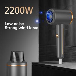 TEMU 프로페셔널 헤어 드라이어 - 2200W 고출력 강력 건조, 저소음, 유럽형 소켓 (유럽용), 미끄럼 방지 그립 핸들, 살롱 & 가정용, 슬림 스타일, 고품질 마감, 빠른 건조, 인체공학적 디자인, 효율적인 공기 흐름, 뷰티 애호가용