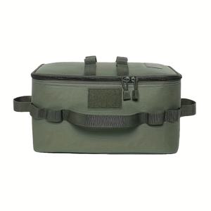 TEMU 내구성 있는 옥스포드 가스 탱크 보관 가방 - 다중 수납공간, 조절 가능한 스트랩 및 지퍼 포켓 포함 (텐트 스테이크, 요리 도구, 스포츠 장비용) - 캠핑, 해변, 러닝 휴대용 아웃도어 정리함 (블랙)