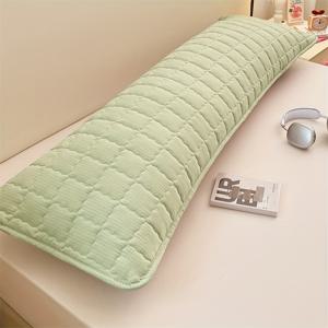 TEMU 1개 소프트 핑크 퀼트 롱 베개커버 48x180cm - 울트라 소프트 라이트 베이지 친화적 원단, 부드럽고 통기성 좋음, 세탁기 사용 가능, 침실, 소파 또는 사무실 낮잠에 완벽