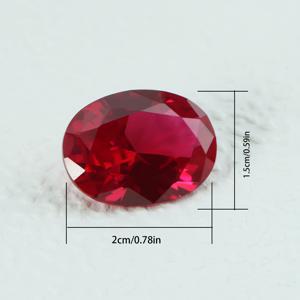TEMU 1개의 초대형 카라트, 경이로운 조각가의 오발 컷 블러드 루비 - 20Ct 실험실에서 재배된 루비, DIY 장신구, 반지, 목걸이와 함께 적합합니다.
