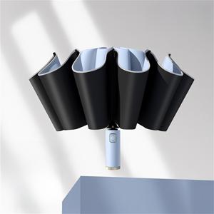 TEMU 단색의 자동 역접 접는 우산, 10개 리브 컴팩트 우산, 가벼운 미니 접는 강력한 휴대용 우산, 야외 여행, 어머니의 날, 할로윈, 크리스마스, 데이, 세인트 패트릭 데이에 완벽한 선물, 친구에게 좋은 선물, 데이에 이상적인 선물