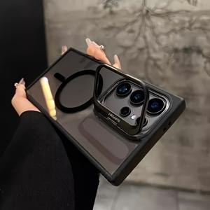 TEMU 삼성 갤럭시 S24 울트라/S23 울트라/S22 울트라/S24 FE/S24+/S23+/S23FE 호환 매그네틱 렌즈 마운트 투명 폰 케이스, 부활절 생일 선물, 크리스마스 할로윈 장식, /친구/가족 또는 자신을 위한 선물
