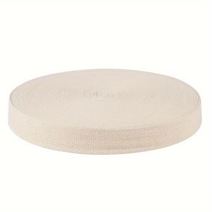 TEMU 1인치 또는 0.59인치 린넨 트윌 테이프 리본 - 베이지색, 재봉 및 선물 포장용, 스크랩북킹용 - 내구성 강한 유연한 천직재료 - 50m(164피트) 연속 길이 - 패브릭, 포장, 꽃꽂이, 공예용, 헤링본 무늬, 꿰매기 가능한 소재