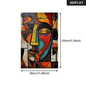 TEMU 2D 플랫] 1개 31.4*47.24인치/80cm*120cm 프레임리스 모던 아프리카 트라이벌 마스크 캔버스 벽걸이 그림, 침실 레트로 포스터 거실 복도 장식용