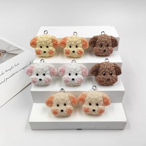 TEMU 8개 귀여운 카와이 강아지 참, DIY 주얼리 만들기용 다양한 색상의 레진 동물 펜던트 - 열쇠고리 & 귀걸이 제작에 이상적, 주얼리 만들기 참