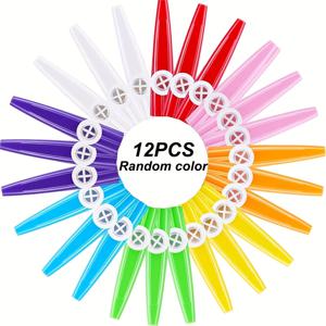 TEMU 6/12개 11.5cm 플라스틱 카주 클래식 보컬 윈드 악기 창의적인 음악 제작 배경음악 스피커 파티 소품 ZSY